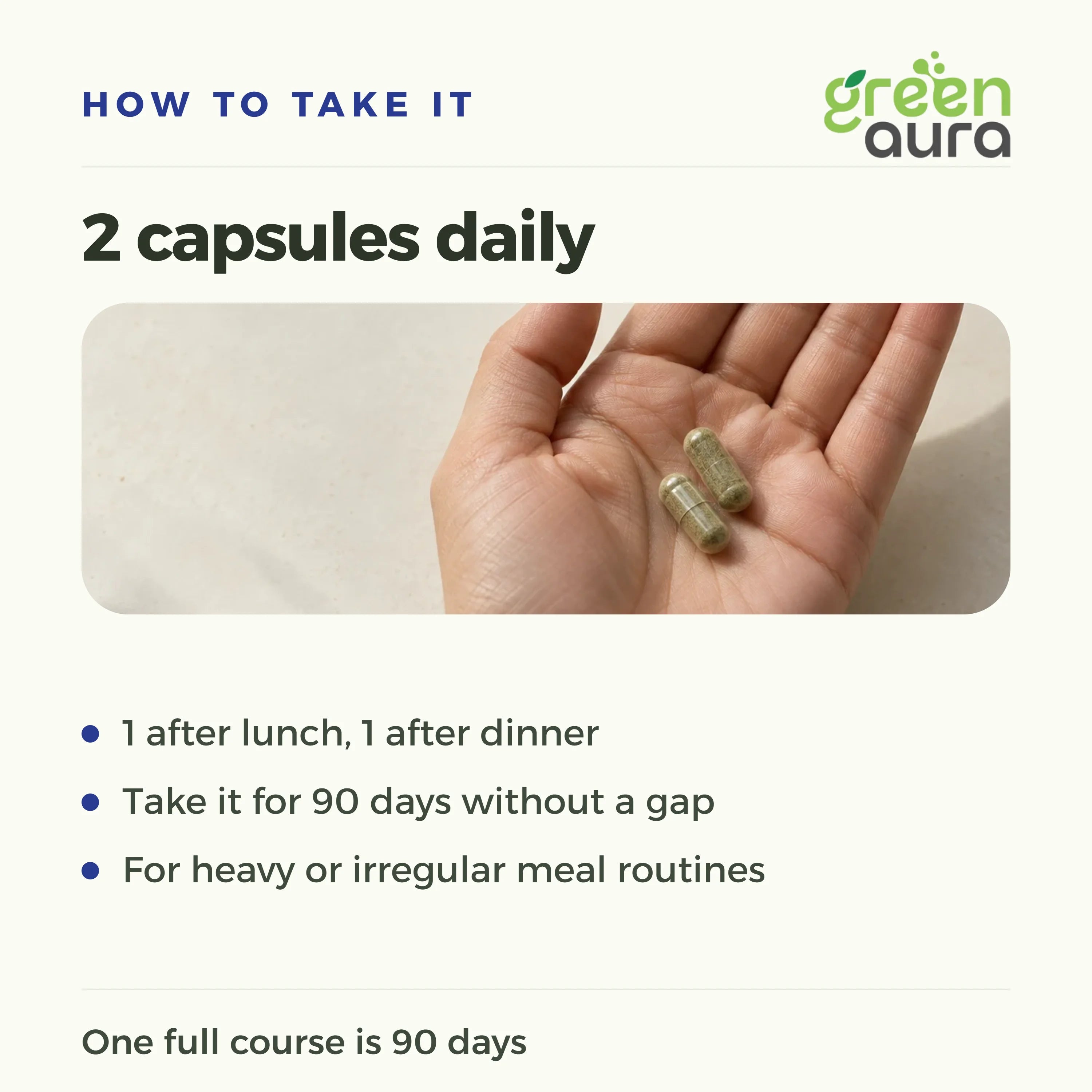 How to take Liver Detox: 2 capsules daily, one after lunch and one after dinner